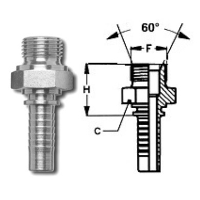 Straight connector
